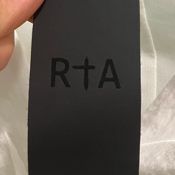 NWT RtA Jovenna V-Neck Pleated Bodysuit in White XXSmall - Picture 7 of 8